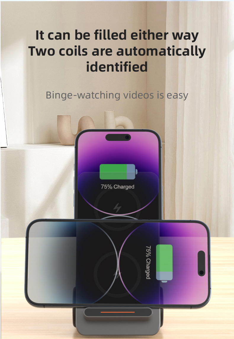 USB-C Input Interface Fast Charge Wireless Charging Pad All-in-one Charger Compatible with Multiple Devices Power Delivery