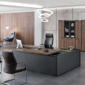 regal walnut and iron gray cloth pattern with color band on the desk of the