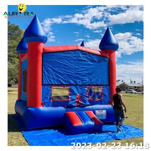 Mini Inflatable Bounce House Combo Moon Walk With Water Slide Outdoor