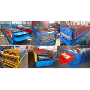 2018 New type Blue color steel glazed tile roll forming machine PLC control