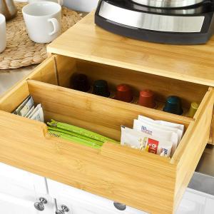 newest bamboo coffee pod drawer k cup drawer