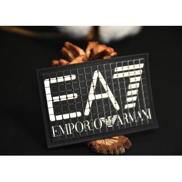 Quality Silicone Custom Screen Printed Patches , Silicone  Washable Clothing Labels for sale