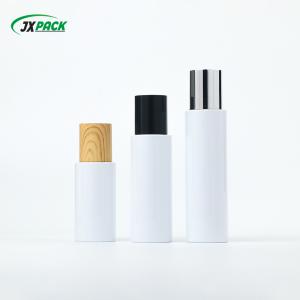 PET Plastic Cosmetic Bottle with Wooden Cap 60ml 80ml 100ml