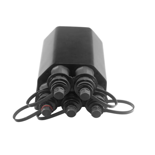 Black Waterproof SC Fiber Optic Distribution Box With Optitap Adapter Type And IP68 Protection Level
