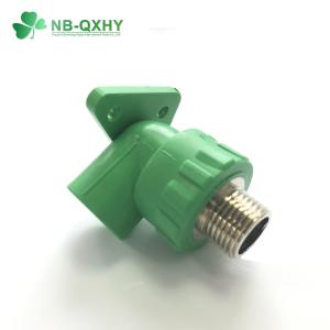 Welding Connection PP-R Male 90 Degree Elbow with Brass Female Elbow and Plate