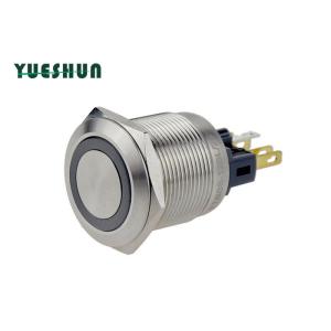 Anti Vandal Metal Momentary Push Button Switch 22mm Ring Symbol LED 5A 250V AC