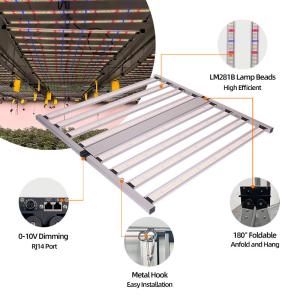 ANDY Full Spectrum 8 Bar 4x4 800W Led Grow Light Hydroponic Dimmable SAMSUNG