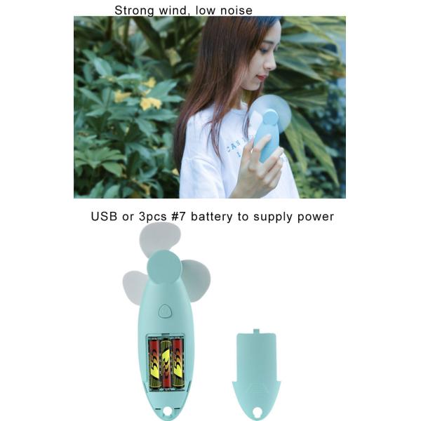 Programmable Led Message Hand Held Electric Fan , Rechargeable Battery Operated Fan