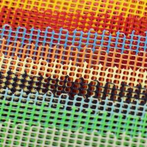PVC Coated Square Hole Birdseye Mesh Fabric Polyester Roll Woven
