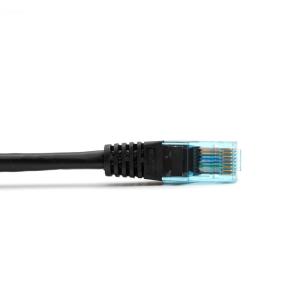 RJ45 Cat5e UTP Patch Cord PVC Sheath Black Jump Cable For Computers