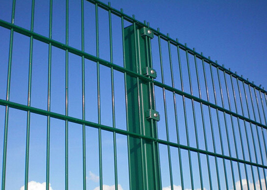 Plastic Coating Security 868 Double Wire Mesh Fence Powder Coating Twin Mesh Fence