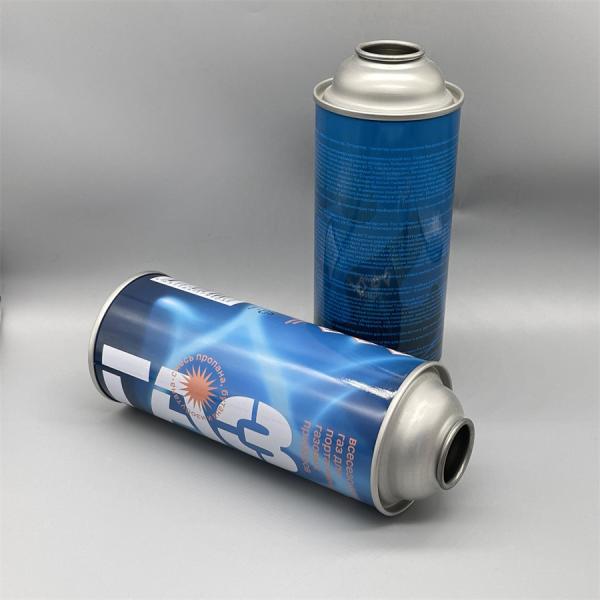 Butane Gas Can Straight Wall Diameter 65X158mm Refillable Aerosol Tin Can