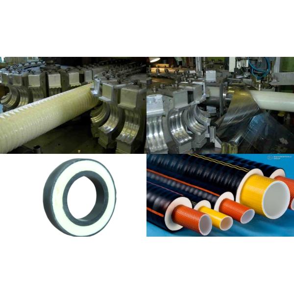Automatic Single-screw PERT PEX Pre-Insulated Plastic Pipe Production Line Compliant with EN 253 Standard