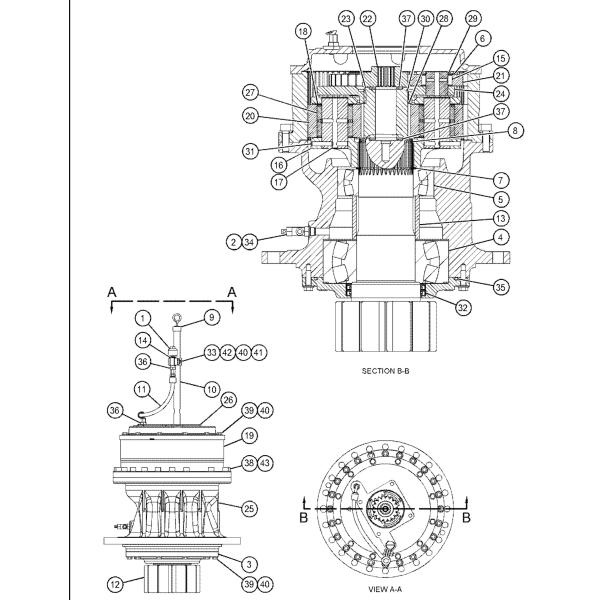 378-9558 E336D2 E340D Excavator Swing Device
