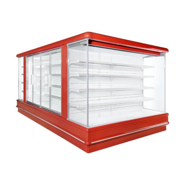 Quality Square Island Open Display Refrigerator With Streaming Design / Multideck Display Fridge for sale