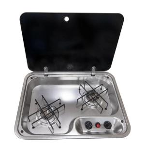 Hot Sales RV Cooker Gas Built-in 2 Burner camping Gas Stove LPG
