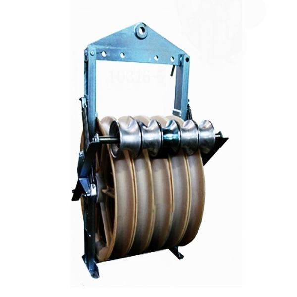 Quality OEM Stringing Power Cable Pulley Block With Grounding Roller for sale