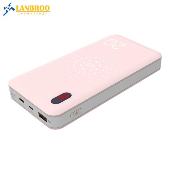 Big Capacity Wireless Power Bank with Built-in 3-IN-1 Cable 20000mAh LCD Screen