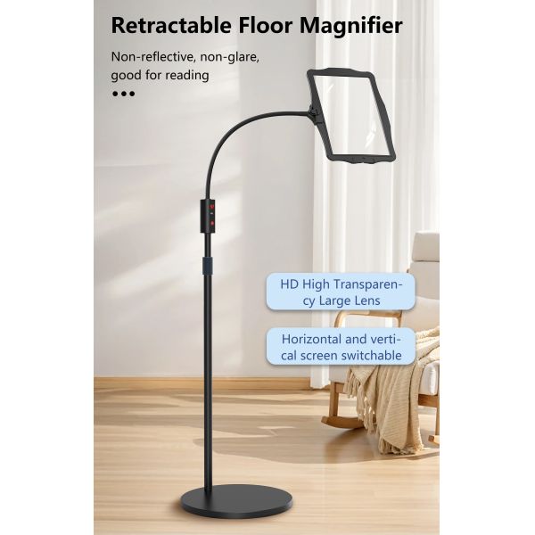 Adjustable Digital Magnifier Multi-Angle Floor Standing with Height Adjustment for Home and Office Multiple Scenarios
