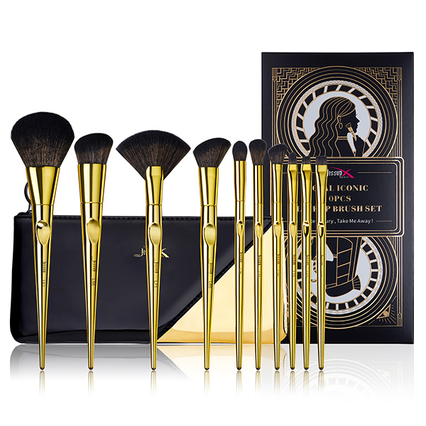 Jessup 10pcs Royal Iconic Basic Makeup Brushes Set Zip Bag Makeup Brush Suppliers China T317