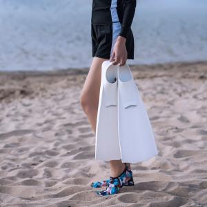 TPE TPR Footpocket Diver Freediving Long Fins For Underwater Spearfishing