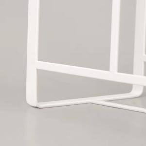 Wide Range Metal Dish Organizer Holder For Chopping Board With Bamboo Handle