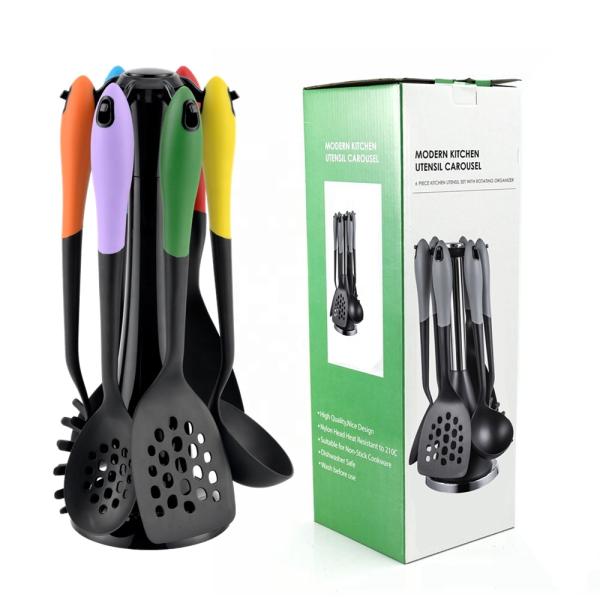 Kitchen Utensil Set with Silk Printing Logo and Durable Nylon Material