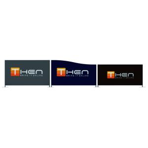 Portable Type Fabric Trade Show Displays With Flag Carrying Bag Railing Shape