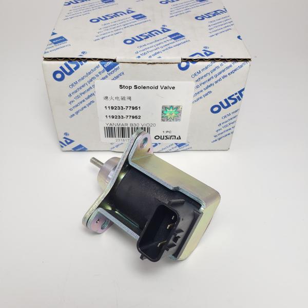 Fuel Shut Off Stop Solenoid Valve 119233-77951 119233-77952 For YANMAR B30