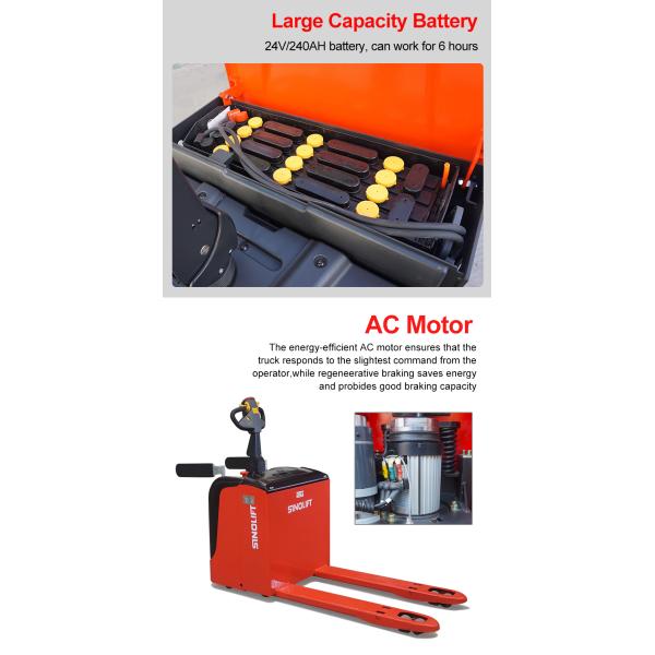 Sinolift 2.5 Ton ~ 3.0 Ton Series Electric Pallet Truck CBD20M Used In The Warehouse Environment