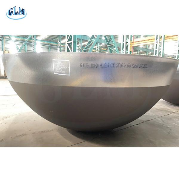 Carbon Steel Hemispherical Dish Bottom Head , Hot Pressing Hemispherical Vessel