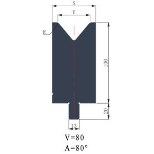 Wholesale LYNCCN WAY100.80 V80 Custom Hydraulic Press Brake Tooling Single V Die from china suppliers