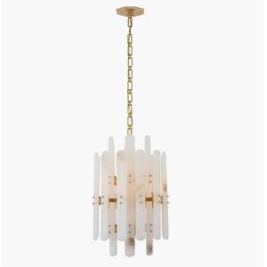 ARN 5128 Bonnington Tall Chandelier Crystal / Alabaster Shade Bonnington Large