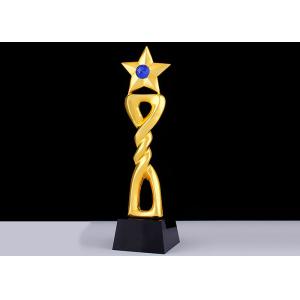 Black Crystal Base Resin Trophy Cup , 12 Inch Height Custom Award Trophies