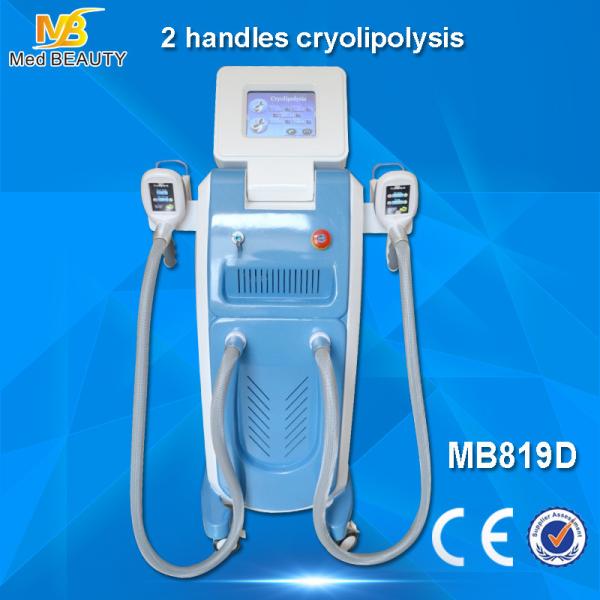 Quality 2 handles cryolipolysis machine weight loss /cool sculpting machine/fat freezing machine for sale