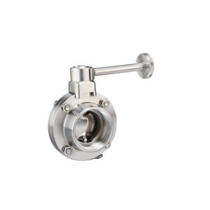 China SS304 / 316L Male Threaded Butterfly Valve SMS Sanitary Plastic Multi - Position Handle on sale