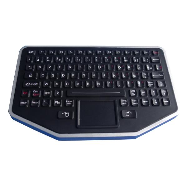 Flat Desktop Silicone Industrial Keyboard , Silicone Rubber Keypad With Optional