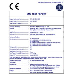 Assun Motor Pte Ltd. Certifications