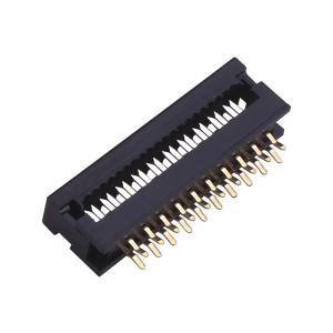 WCON 2.54mm pitch DIP Plug Connector PBT black brass sel.1U" Au/Ni. tray packing