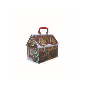Wholesale Latest Design Chrismas Rectangle Gift Candy Tin Box Christmas Design With Plastic Handle from china suppliers