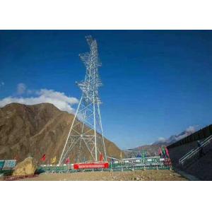 Tubular 220kV Power Distribution Tower , Steel Structure Lattice Cell Tower