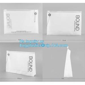 Standup Cosmetic PVC Bag With Slider, Promotional PVC Toiletry bag with zipper