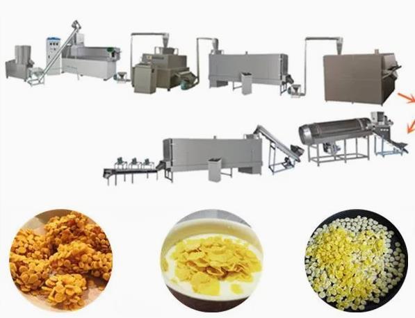 Quality High Nutritional Corn Flakes Processing Line With PLC Control System for sale
