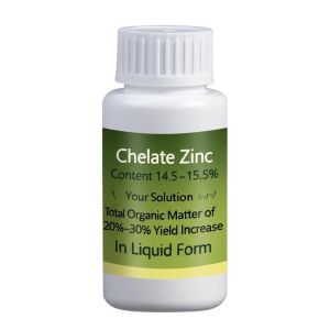 China Chelate Zinc Content 14.5-15.5% and Total Organic Matter of ≥50% Your Solution for 20%-30% Yield Increase in Liquid Form on sale