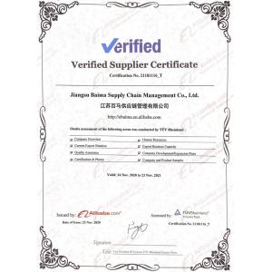 Jiangsu Baima Supply Chain Management Co., Ltd. Certifications