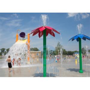 Aqua Park Water Splash Pad Colorful Flower Style Water Park Fountain 3.0m Height