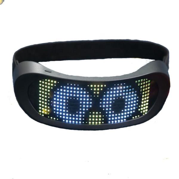 Quality APP Control Programmable Led Glasses Customizable Patterns USB Charging for sale
