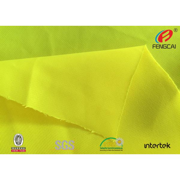 Polyester Cotton Fluorescent Material Fabric Weft Knit For Traffic Police