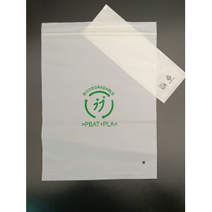 Eco-Friendly PBAT+PLA Biodegradable Resealable Zipper Bag Compostable Strong
