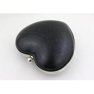 Single Ball Clasp Heart Evening Bag Purse Frame Silk Screen Printing Logo